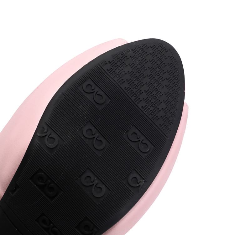 Pearl High Ruffle Trim Heel Sandals Faux