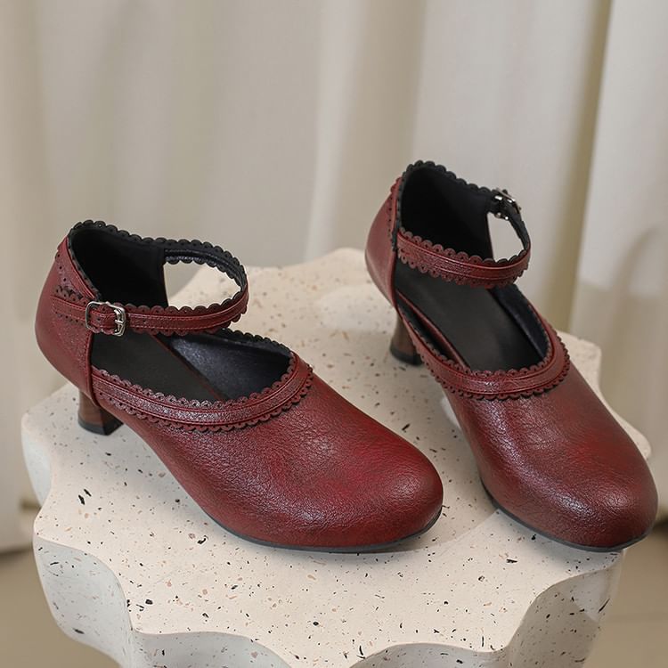 Heel Mary Plain Jane Low Pumps