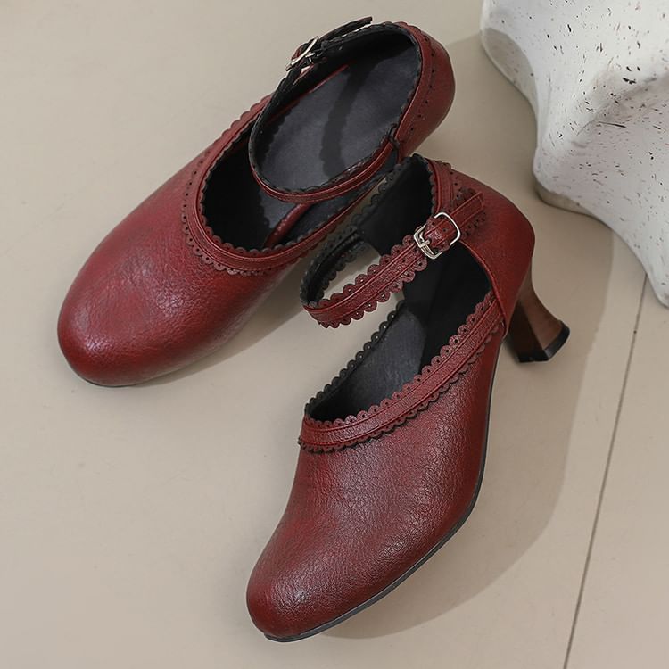 Heel Mary Plain Jane Low Pumps