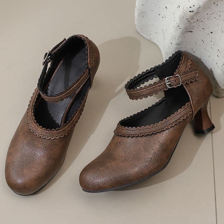 Heel Mary Plain Jane Low Pumps