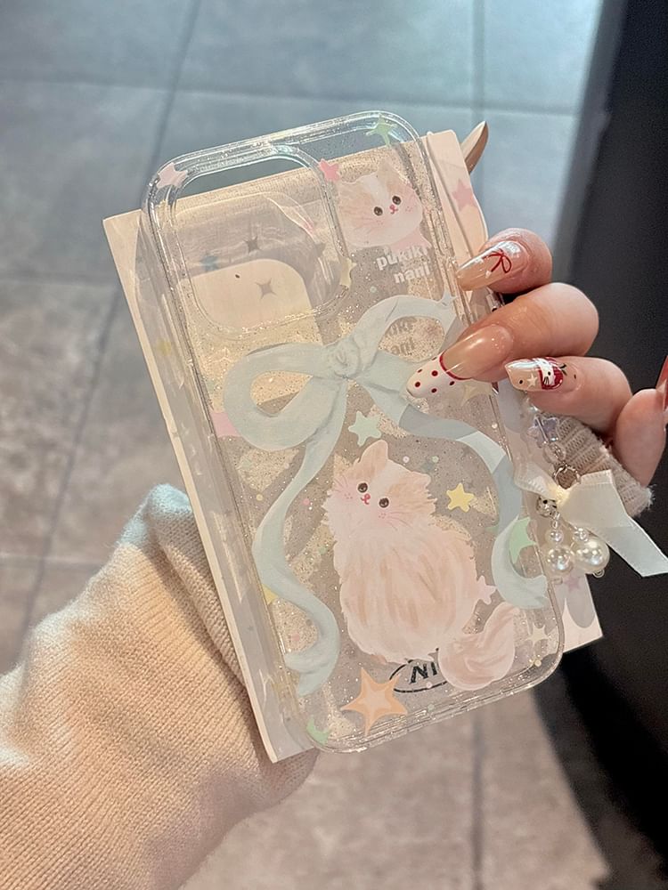 Phone Ribbon Cat Case