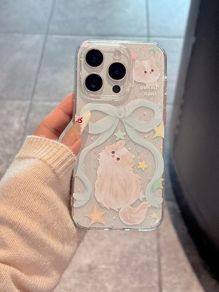 Phone Ribbon Cat Case
