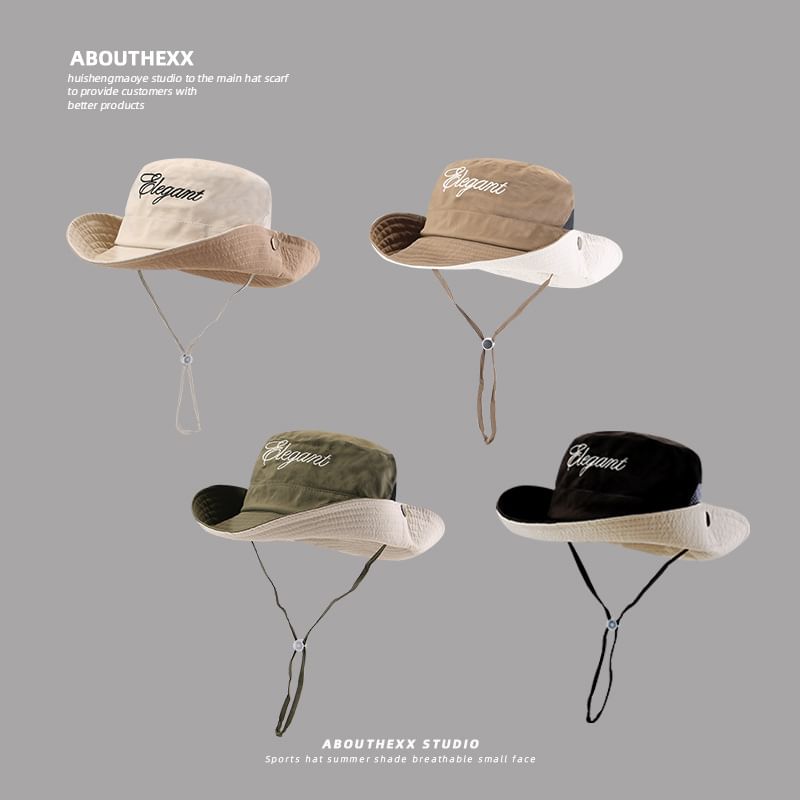 Lettering Hat Boonie Embroidered