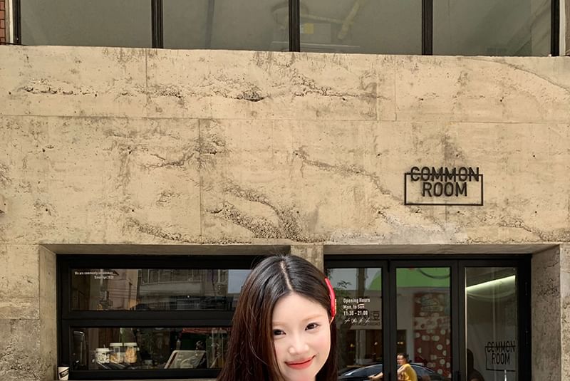 Tee Neck Sleeve Short Plain Henley