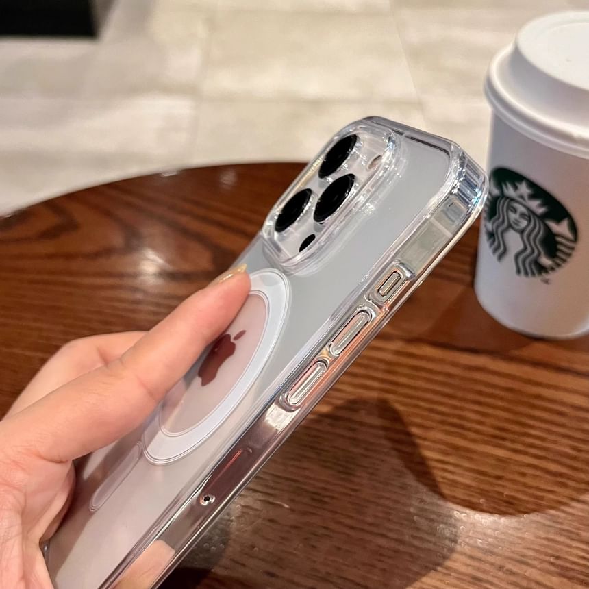 MagSafe) Magnetic Phone Transparent Case (Compatible with