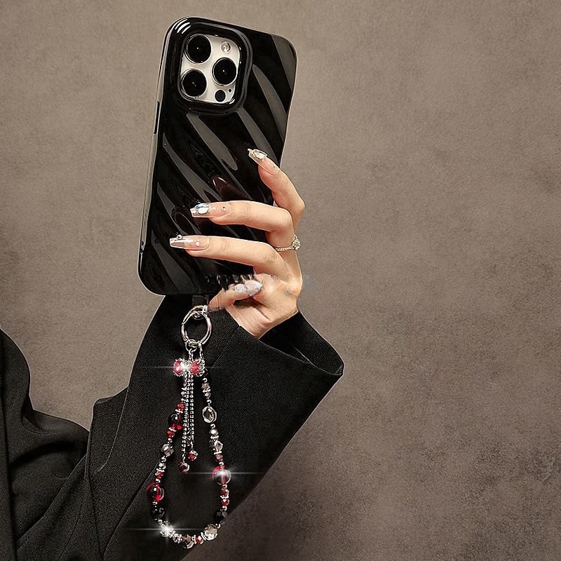 Phone Bow Crystal Faux Strap