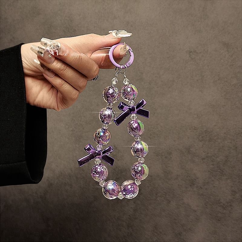 Crystal Strap Bow Phone Faux