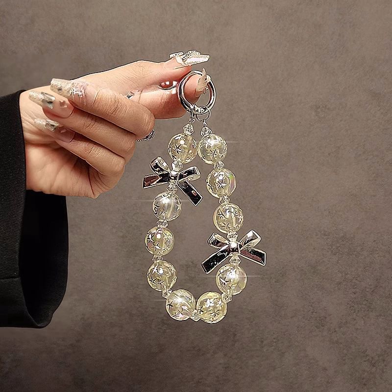 Crystal Strap Bow Phone Faux