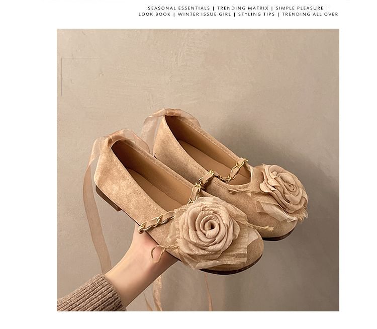 Flower Jane Strap Flats Accent Mary Ankle