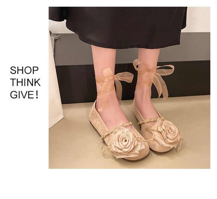 Flower Jane Strap Flats Accent Mary Ankle