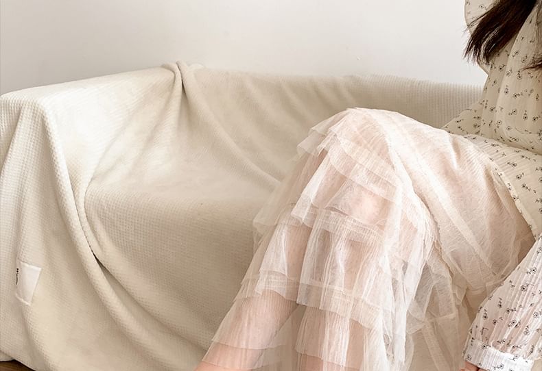 Square Contrast Mary Jane Heel Toe Trim Chunky Pumps