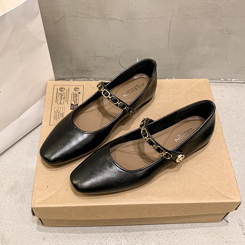 Square Flats Toe Jane Mary