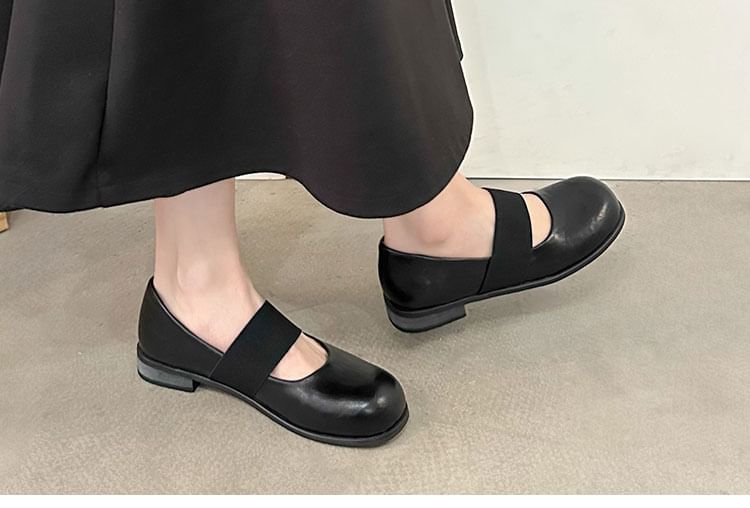 Faux Leather Pumps Mary Jane