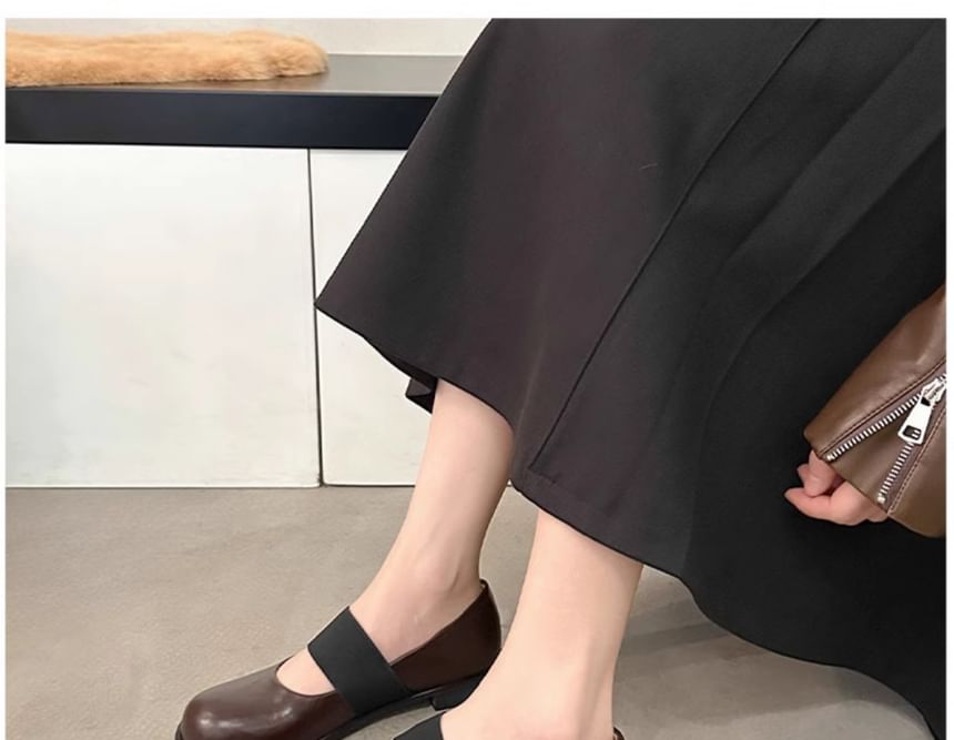 Faux Leather Pumps Mary Jane