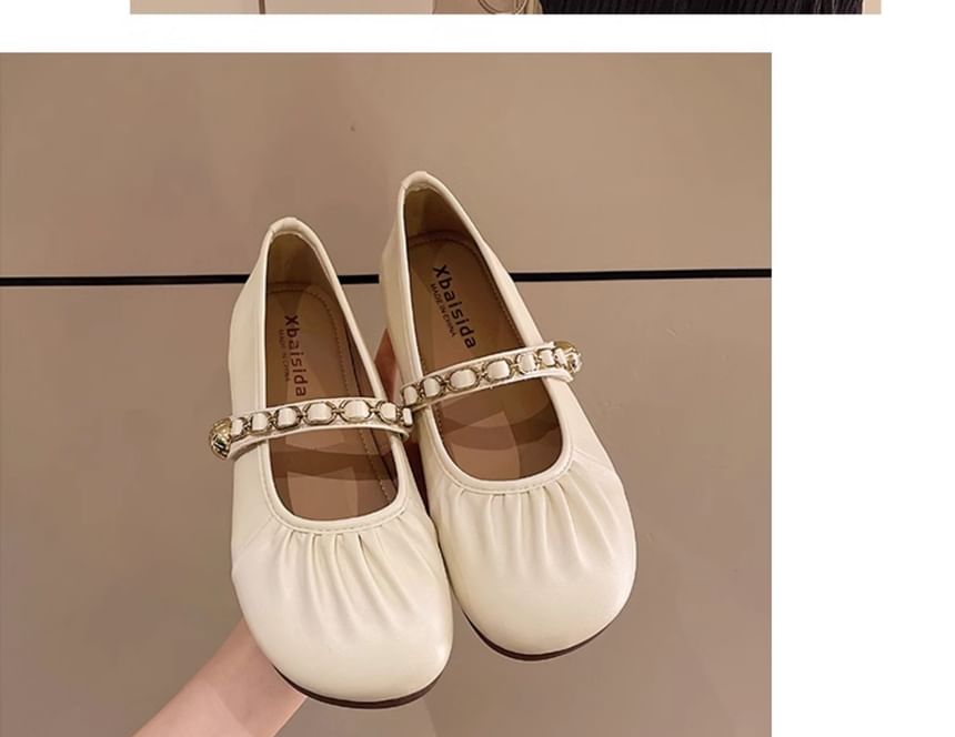 Ruched Jane Mary Flats