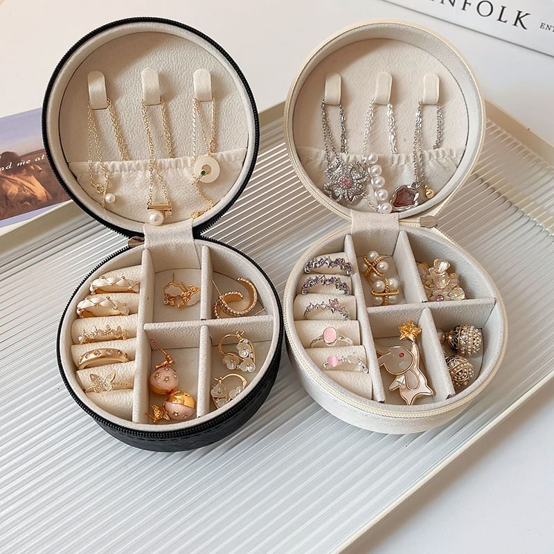 Box Round Storage Plain Jewelry
