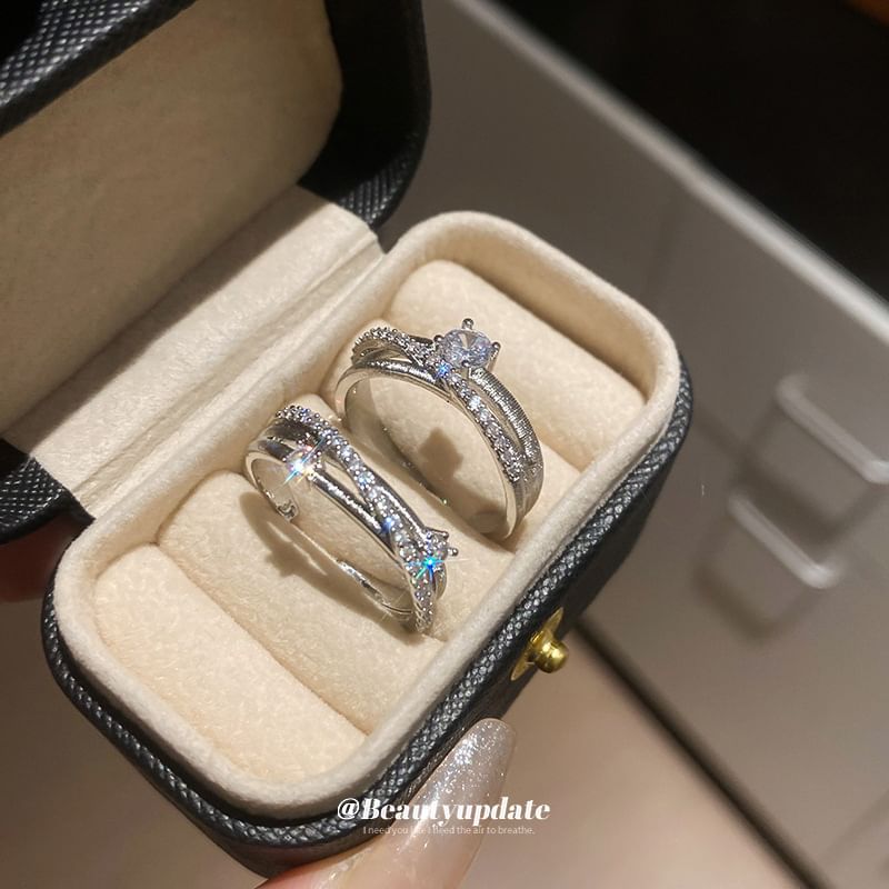 Zirconia Ring Rhinestone Cubic