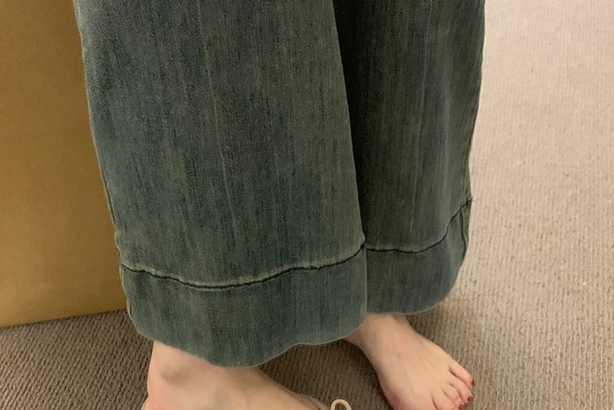 Toe Mules Plain Chunky Pointed Heel Accent Bow