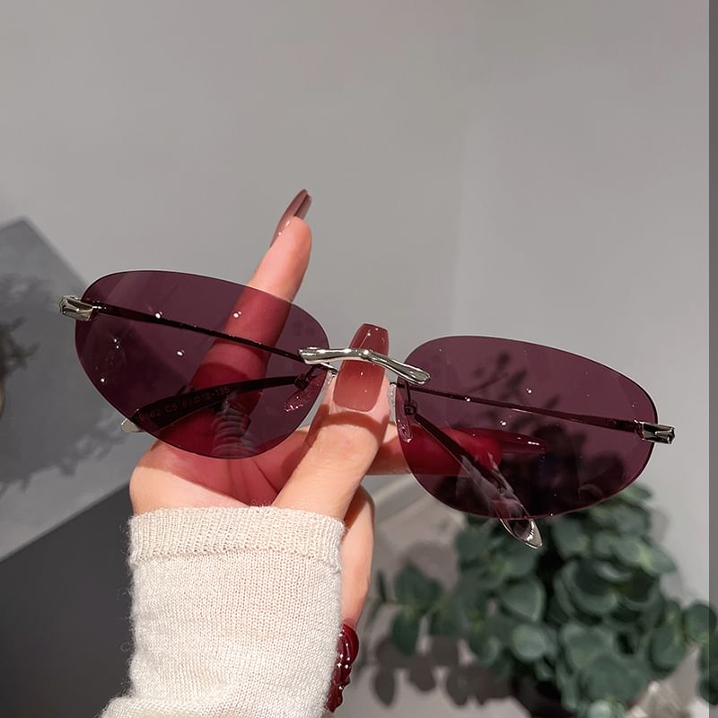 Frameless Retro Sunglasses