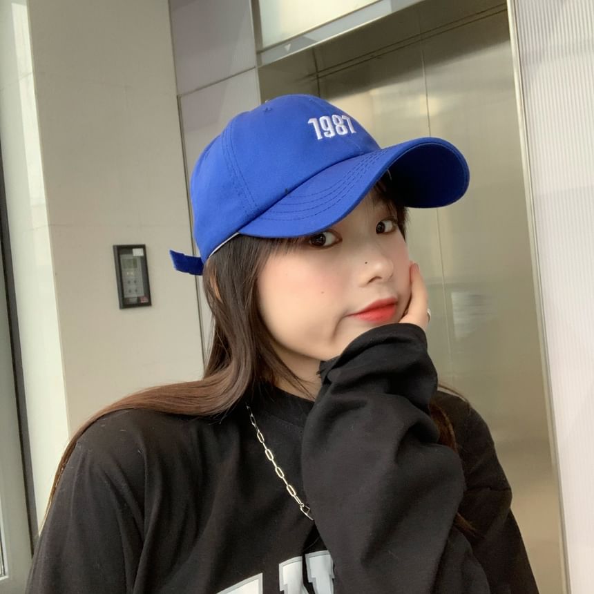 Baseball Number Embroidered Cap