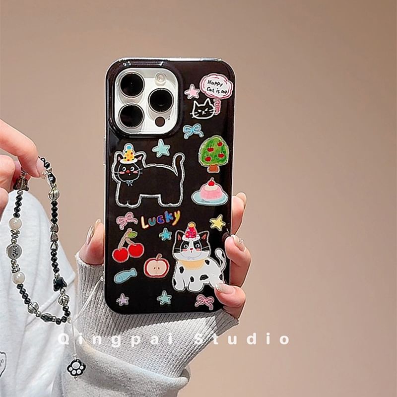Case Phone with Cat Strap