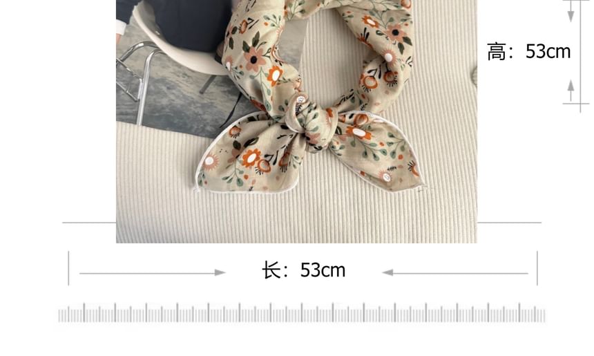 Print Scarf Floral Square