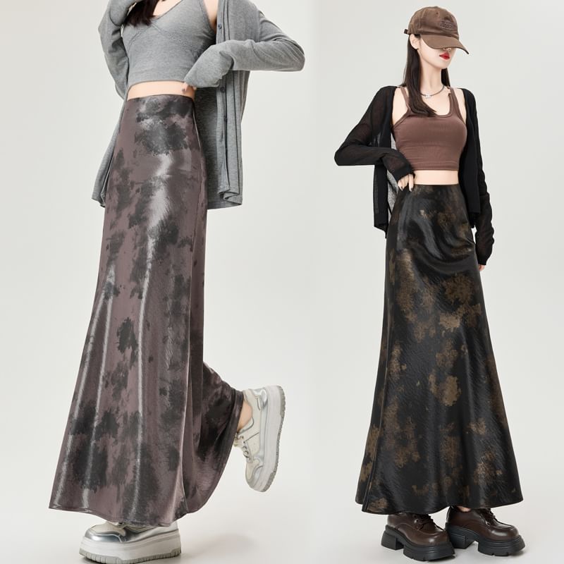 Rise Dye Maxi Tie Skirt High Mermaid