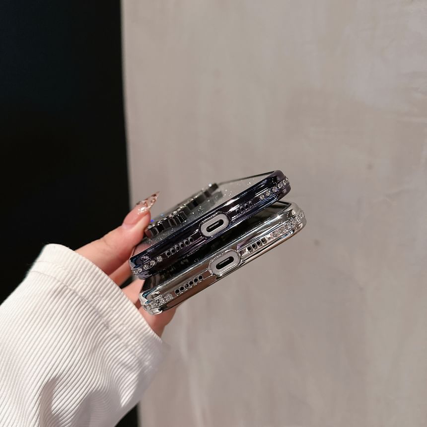 Case Embellished Stand Phone Butterfly