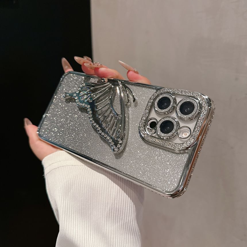 Embellished Phone Case Butterfly Stand