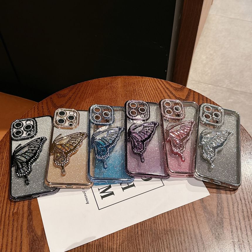 Embellished Butterfly Stand Case Phone