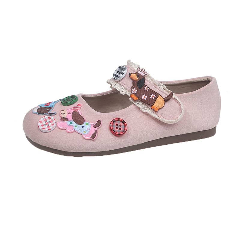 Applique Jane Animal Shoes Cartoon Mary