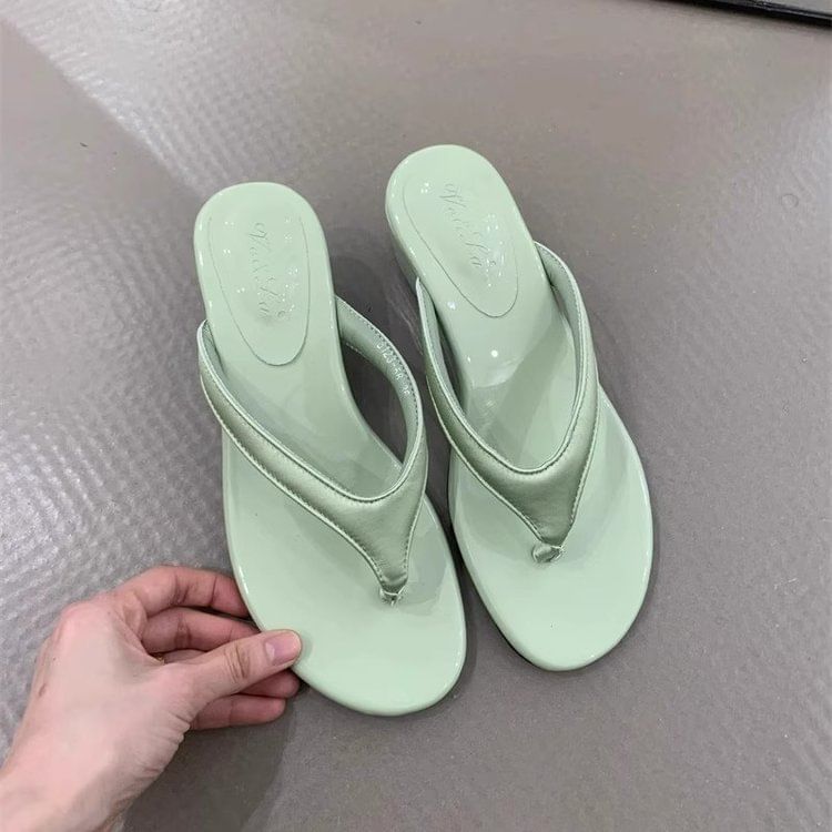 Platform Sandals Thong Wedge