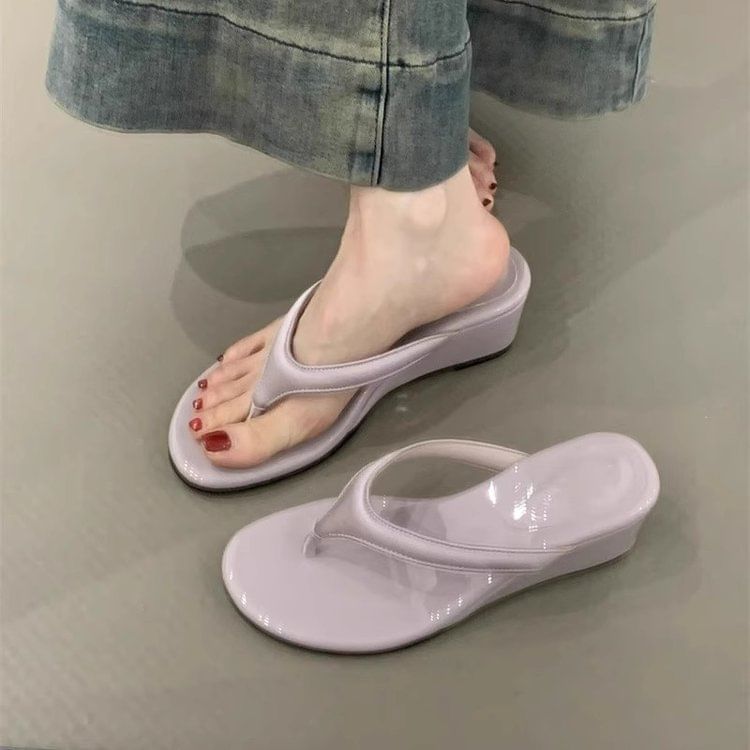 Platform Sandals Thong Wedge