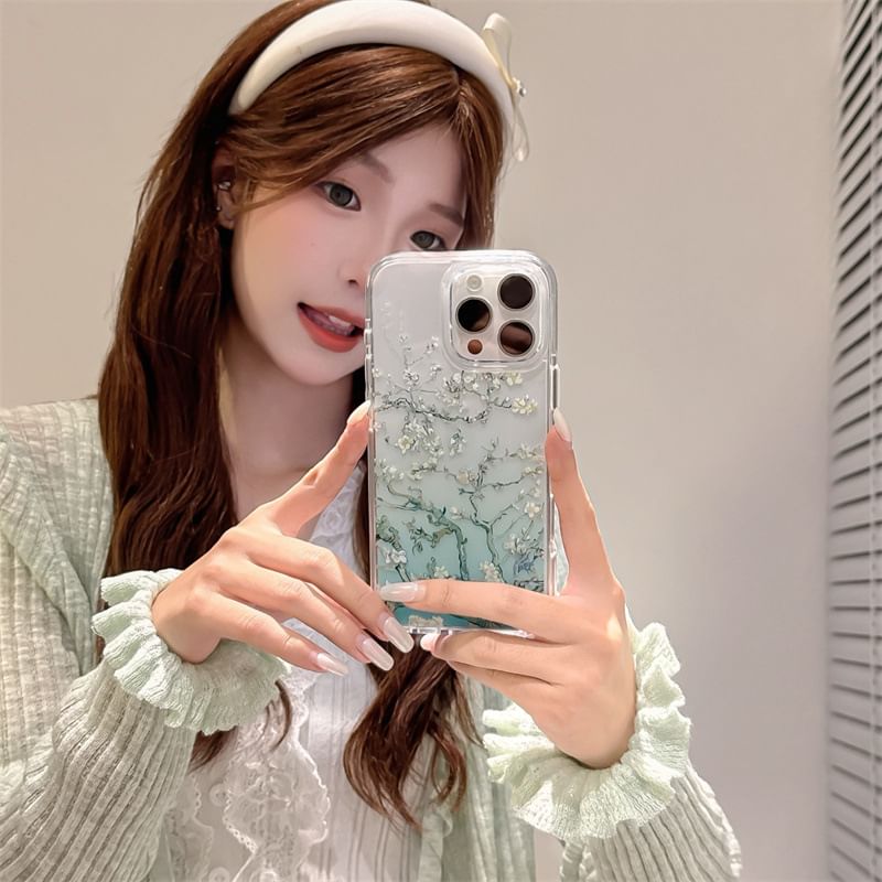 Case Phone Floral Gradient