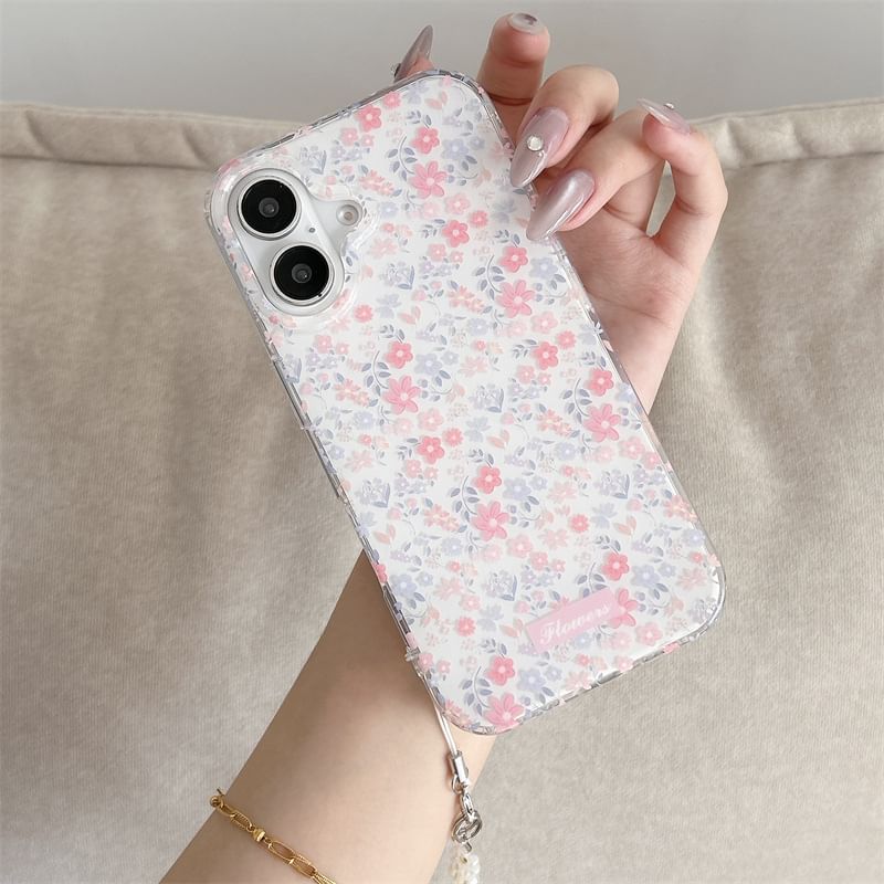 / Set Strap Phone Floral Case