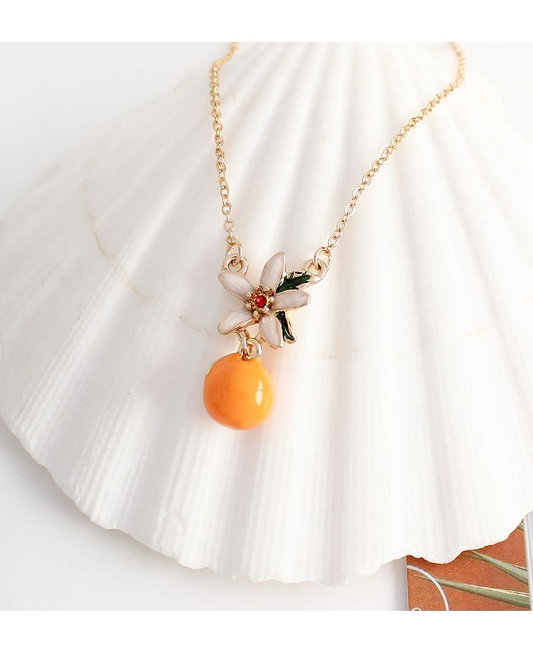 Earring Clip-On / Flower Drop Rhinestone