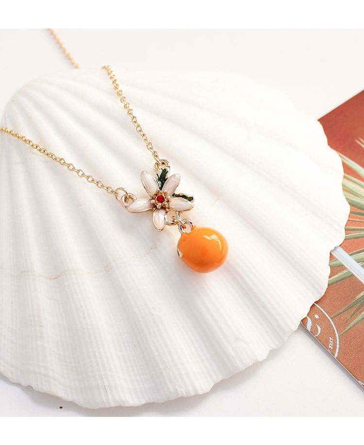 Earring Clip-On / Flower Drop Rhinestone