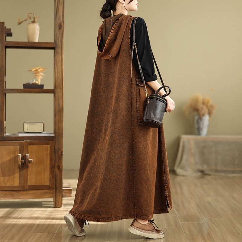 V-Neck Sleeveless A-Line Maxi Dress