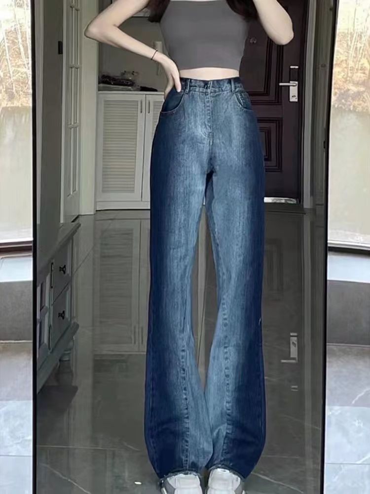 High Jeans Wide Waist Leg Washed