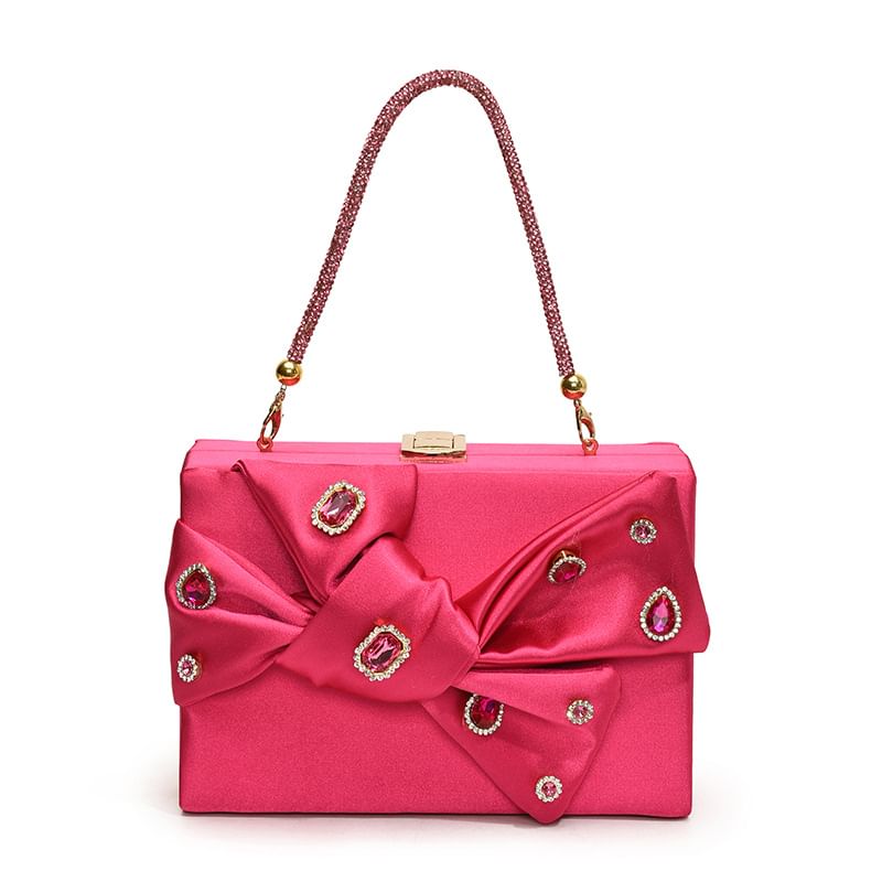 Rhinestone Bag Bow Crossbody Box