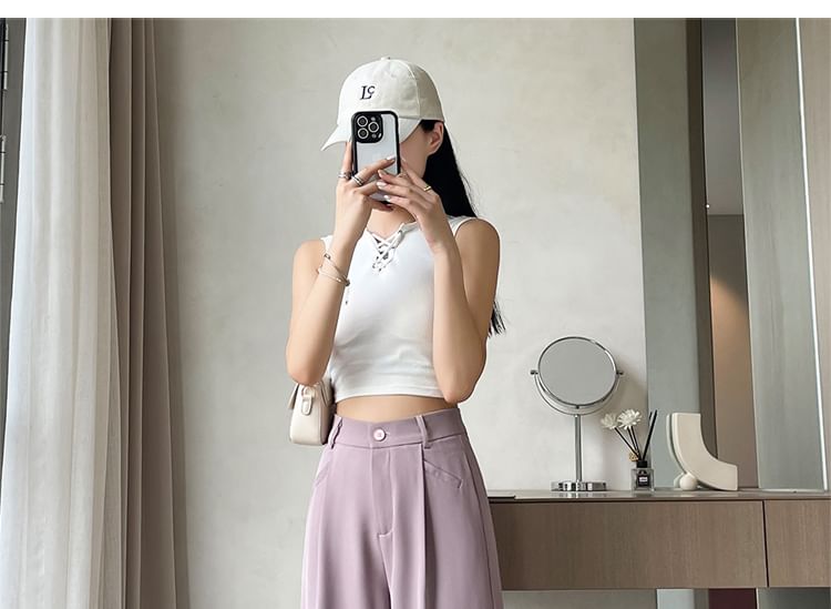 Designs) Pants Leg High Dress (Various Waist Plain Wide