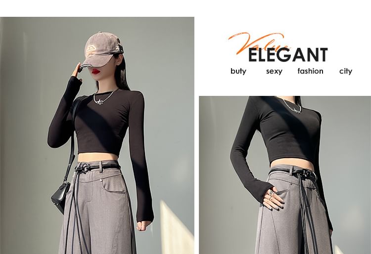 Dress Waist Wide Plain High (Various Designs) Pants Leg