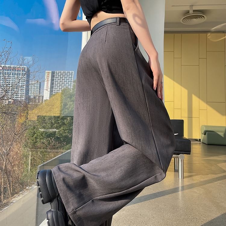 Leg (Various Dress Pants Waist Print Designs) Wide High