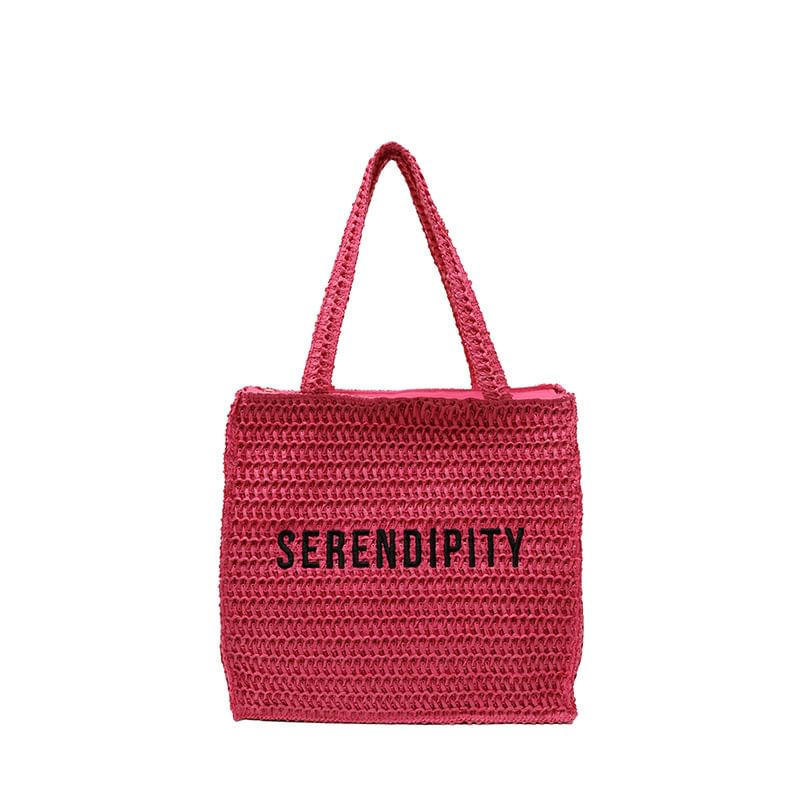 Bag Tote Woven Lettering
