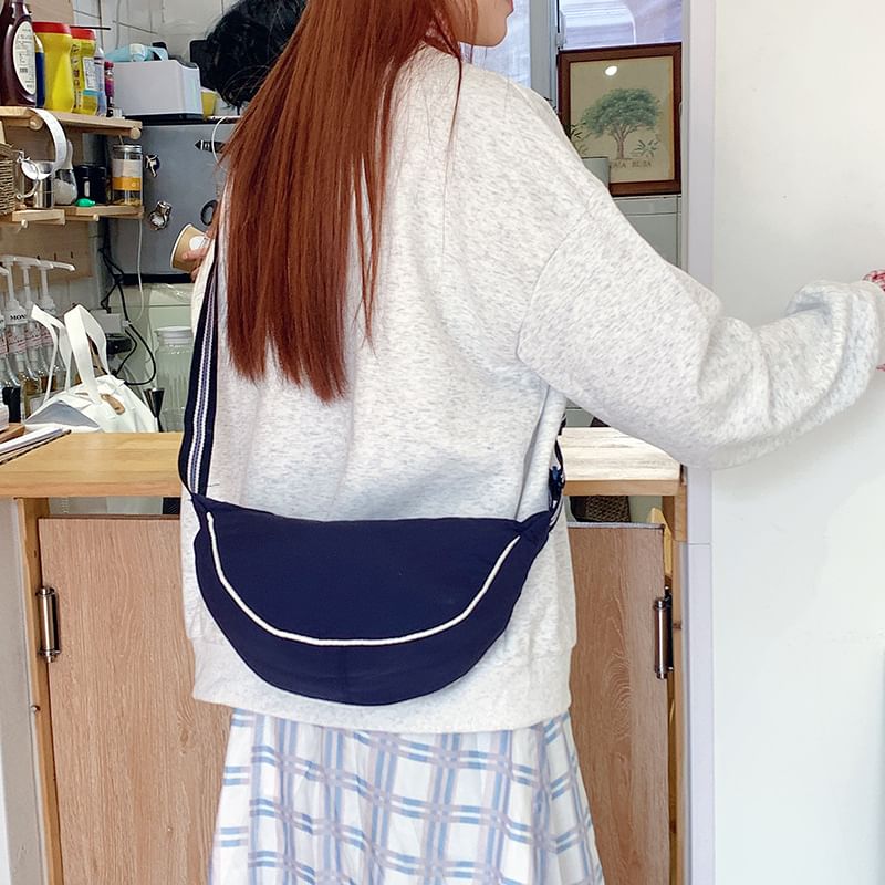 Contrast Striped Crossbody Strap Bag Trim