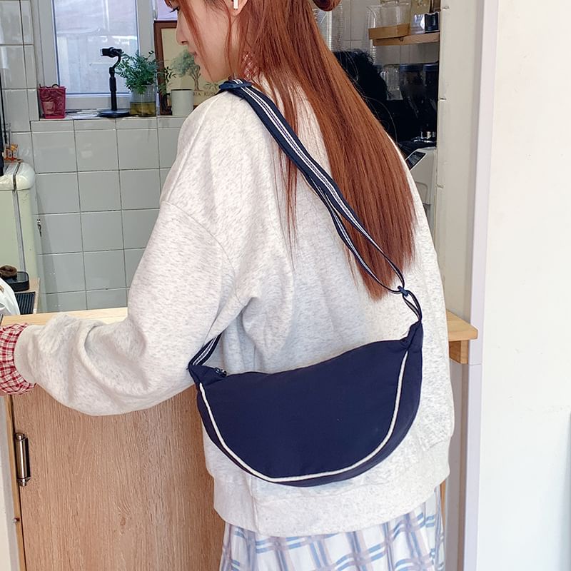 Contrast Striped Crossbody Strap Bag Trim