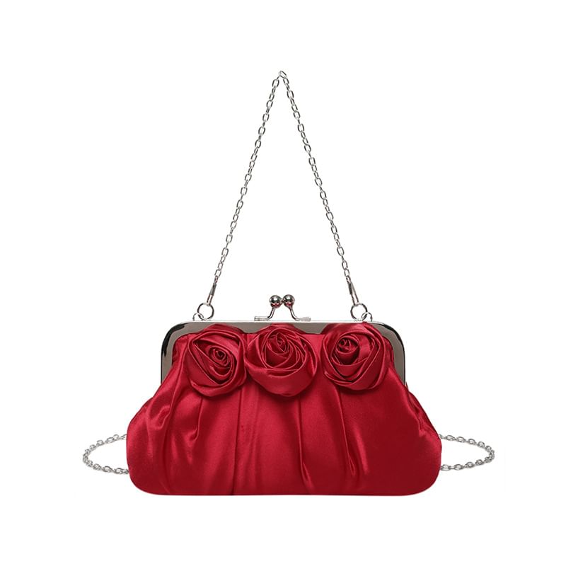 Bag Floral Plain Shirred Shoulder