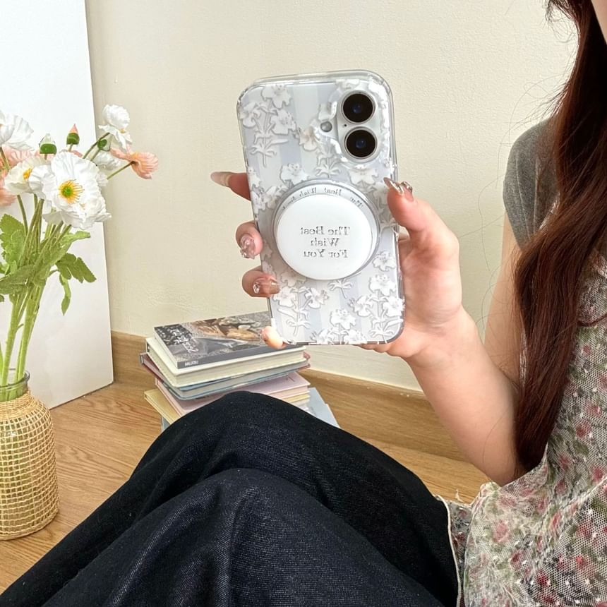 Flower Print Phone Case / Stand