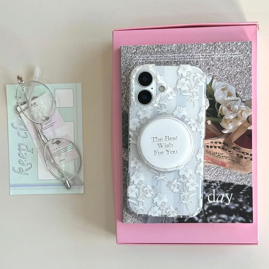 Flower Print Phone Case / Stand