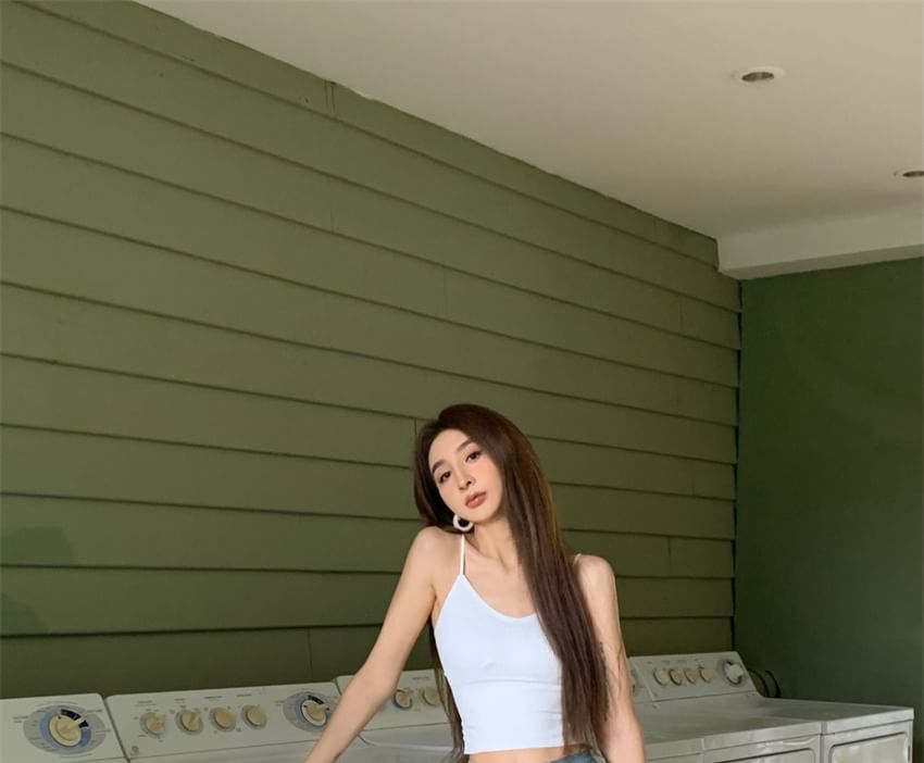 Washed Jeans High Flared Waist